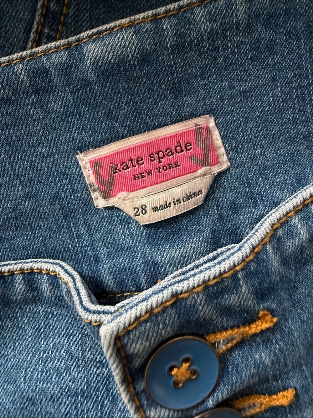 Kate Spade Denim Cropped Flare Pant Button Fly Jeans Size 27
